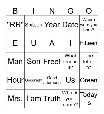 Bingo Card