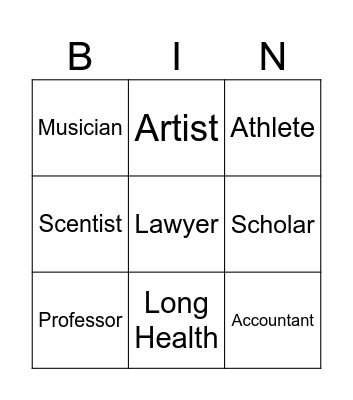 TYDUS Bingo Card