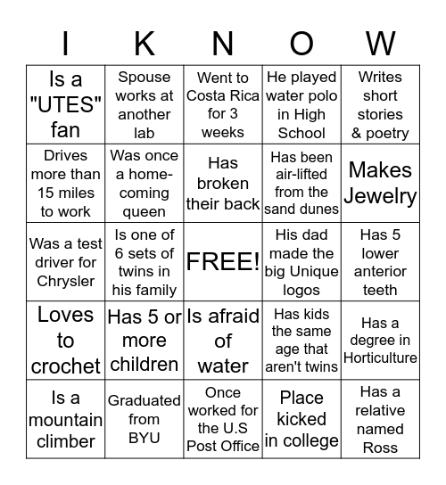Bingo Card
