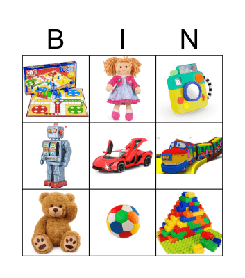 toys Bingo Card