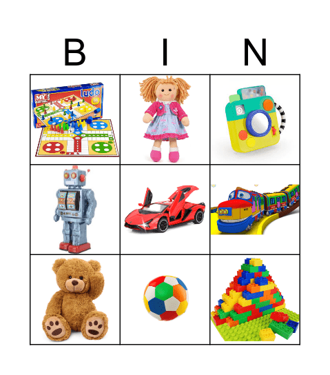 toys Bingo Card