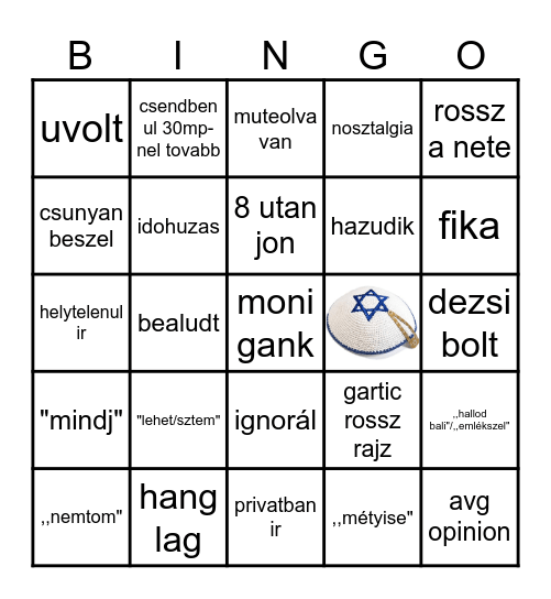 balint bingo Card