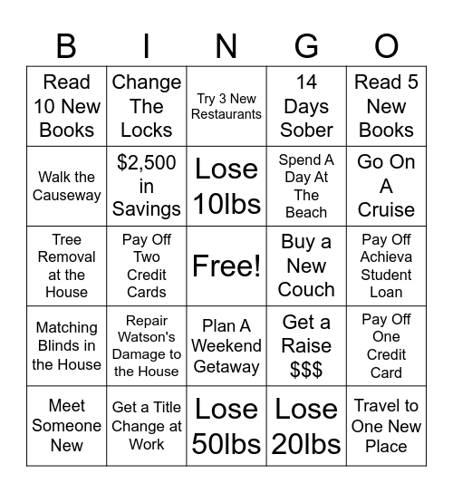 Stefany's 2025 BINGO Card