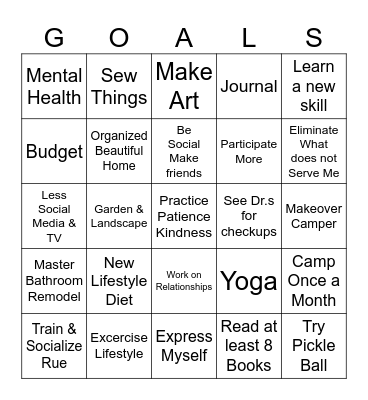 2025 Vision Bingo Card