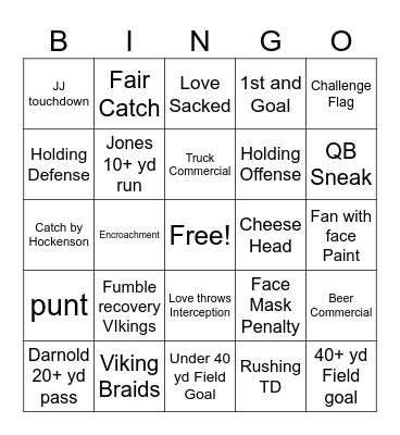 SKOL!! Bingo Card