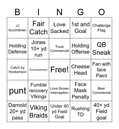 SKOL!! Bingo Card