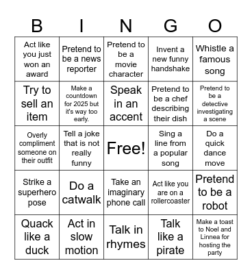 Goodbye 2024 Bingo Card