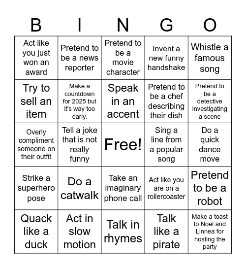 Goodbye 2024 Bingo Card