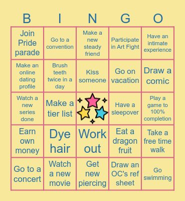 Lemon's 2025 bingo card Bingo Card