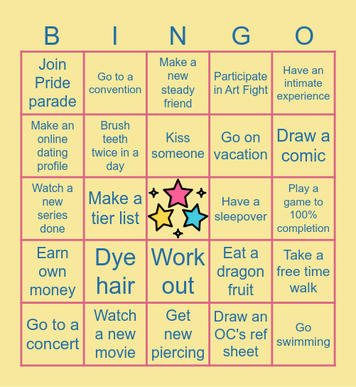 Lemon's 2025 bingo card Bingo Card
