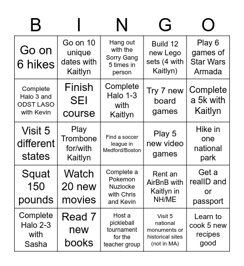 2025 Bingo Jack Bingo Card