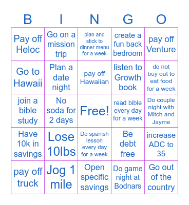 2025 Bingo Card