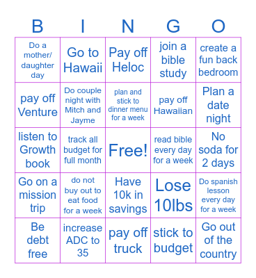 2025 Bingo Card