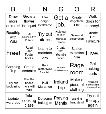 2025 bingor Bingo Card