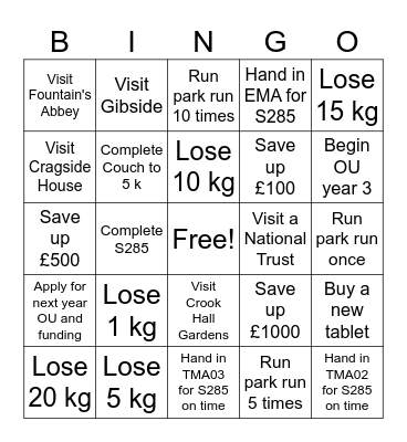 2025 Bingo Card