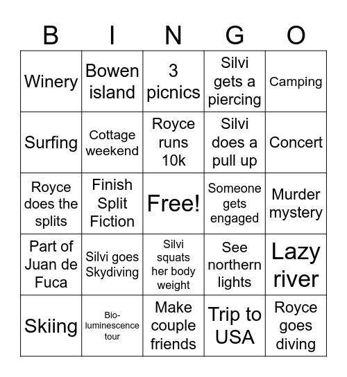 2025 BINGO Card