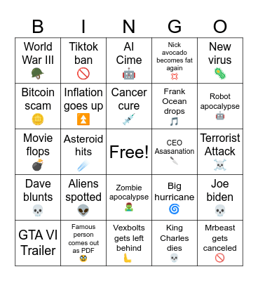 2025 BINGO Card