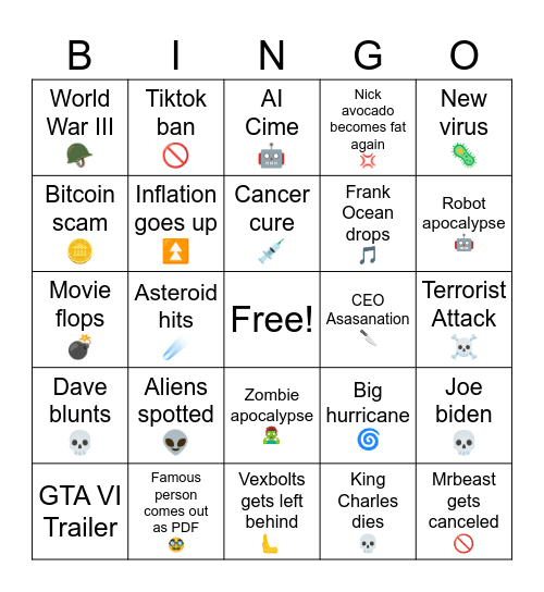2025 BINGO Card