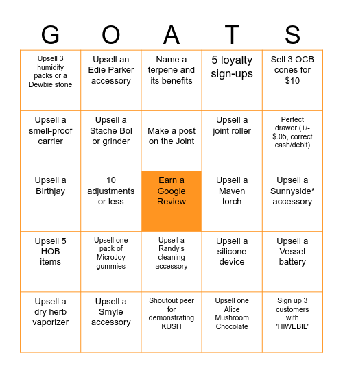 Sunnyside* Naperville Bingo! Bingo Card