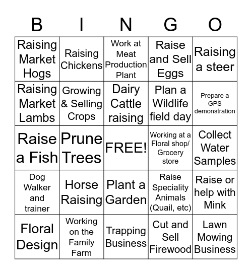 SAE Bingo! Bingo Card