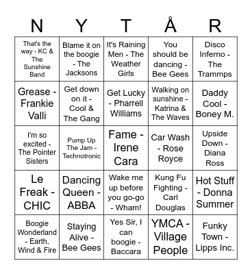 Disko bingo 2024 Bingo Card