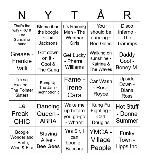 Disko bingo 2024 Bingo Card