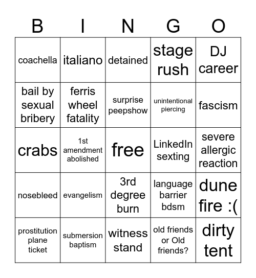 2025 Bingo Card