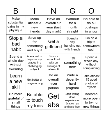 2025 Bingo board Bingo Card