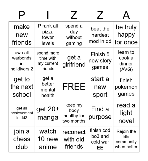 2025 BINGO Card