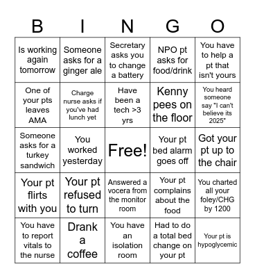 New Year on 4A!! (Techs) Bingo Card
