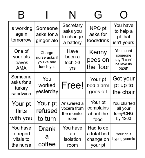 New Year on 4A!! (Techs) Bingo Card