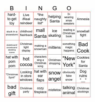 Christmas Movie Bingo II Bingo Card