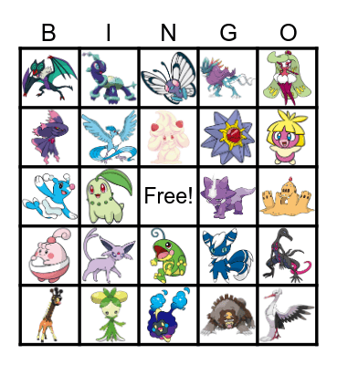 POKEMON BINGO Card
