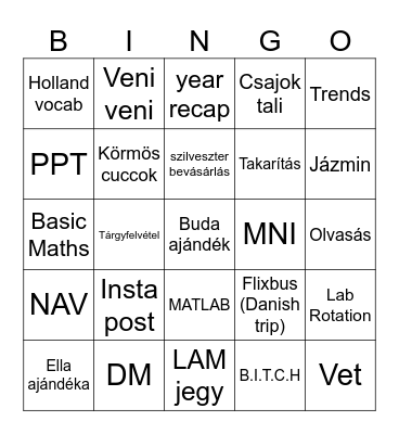 TO DO Bingo Card