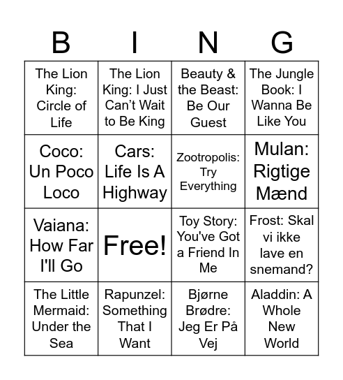 Bingo Card