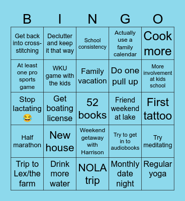 2025 Bingo Card