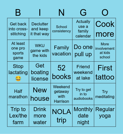 2025 Bingo Card