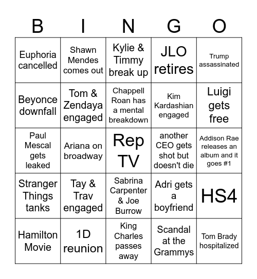 2025 Bingo Card