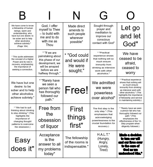 #1: BILL WILSON BINGO! Bingo Card