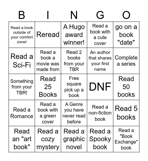 Book bingo 2025 Bingo Card