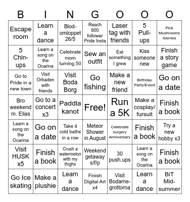 2025 Bingo Card