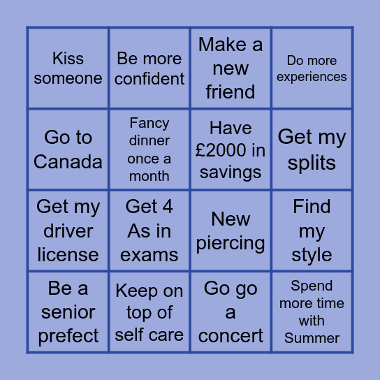 My 2025 Bingo Card Bingo Card