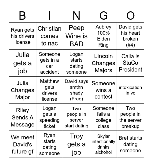 All Inq Bingo Card