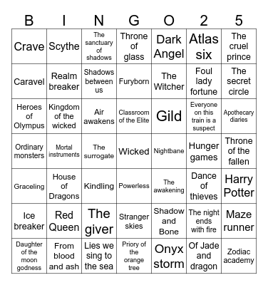 Books Bingo Card