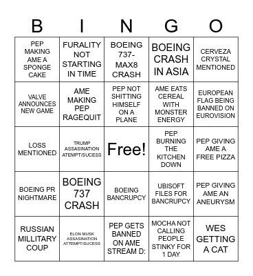 2025 FEMBOY BINGO Card