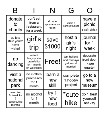 *BINGI 2025 Bingo Card