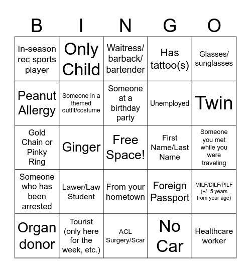 2025 BINGO Card