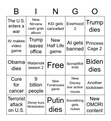 2025 Bingo Card