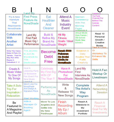 Rebirth : 2025 Goals !! Bingo Card