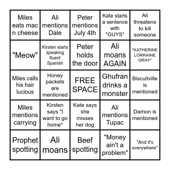 PAKKGM ULTIMATE BINGO 2025 BABY!!! Bingo Card